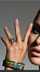 Woman Modeling Colourful Bracelet