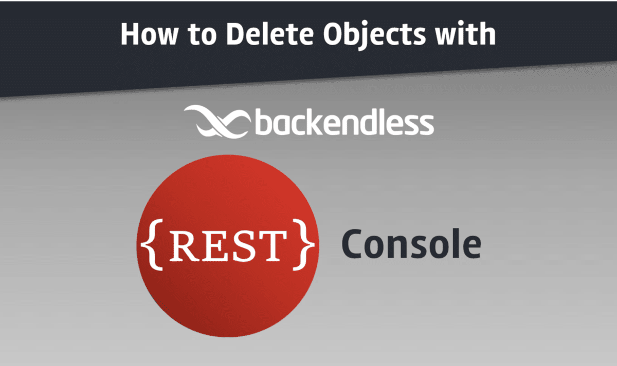 How to Delete Objects with REST Console