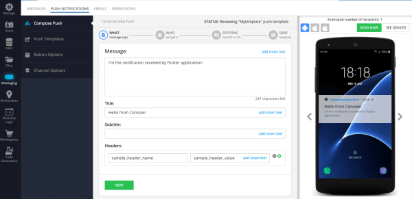 Push Notification Setup For Flutter SDK | Backendless MBaaS Platform