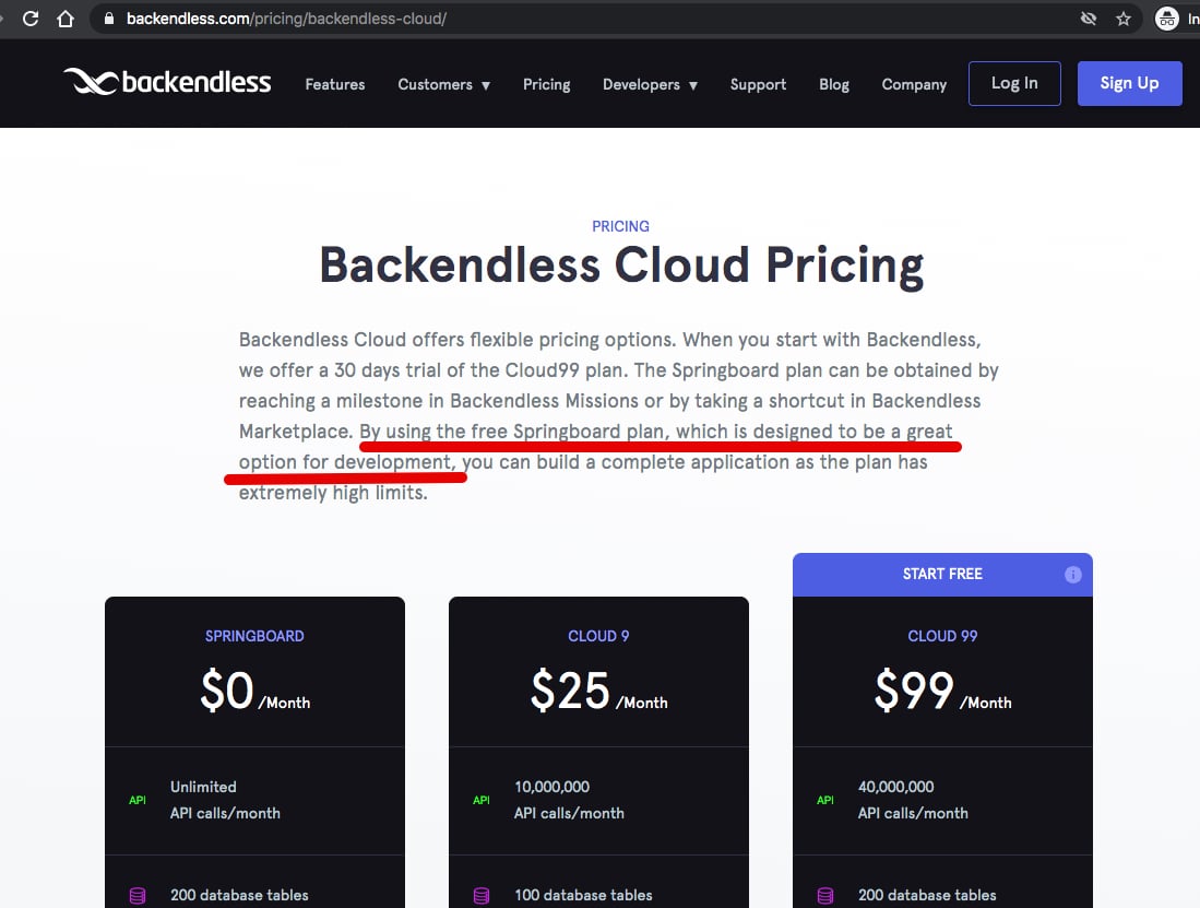 pricing site header