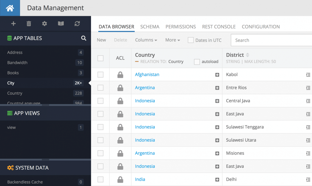 New Visual 1-to-1 data relations in Backendless Database