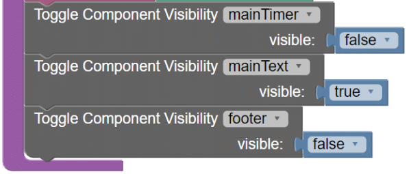 Visibility controls in Codeless