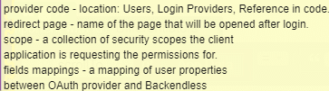 OAuth Codeless block explanation