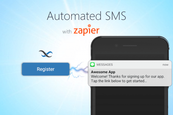 Send SMS after user registration using Zapier feature