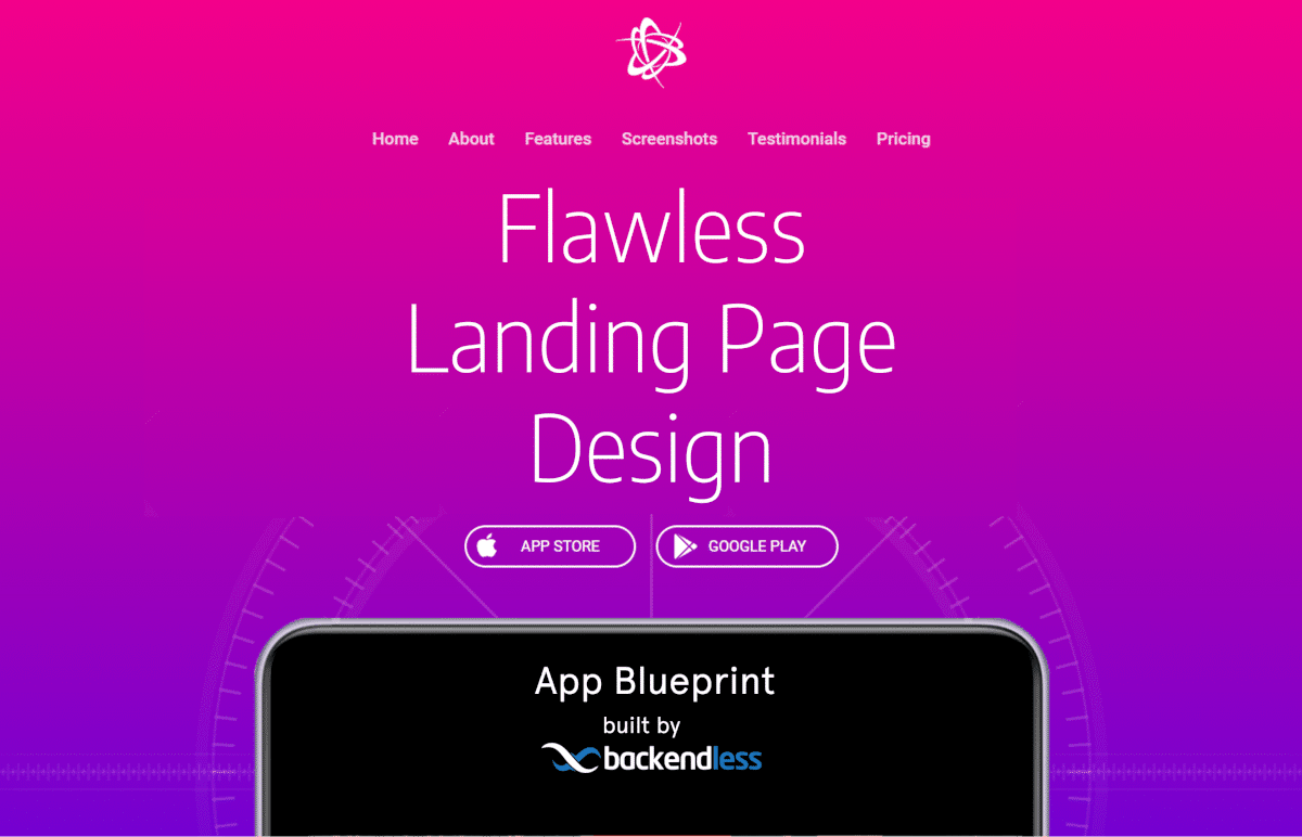 Cool App Flawless Landing Page Design