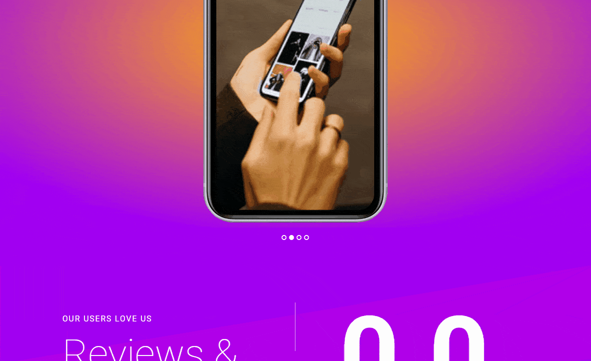 Cool App ratings text counter animation