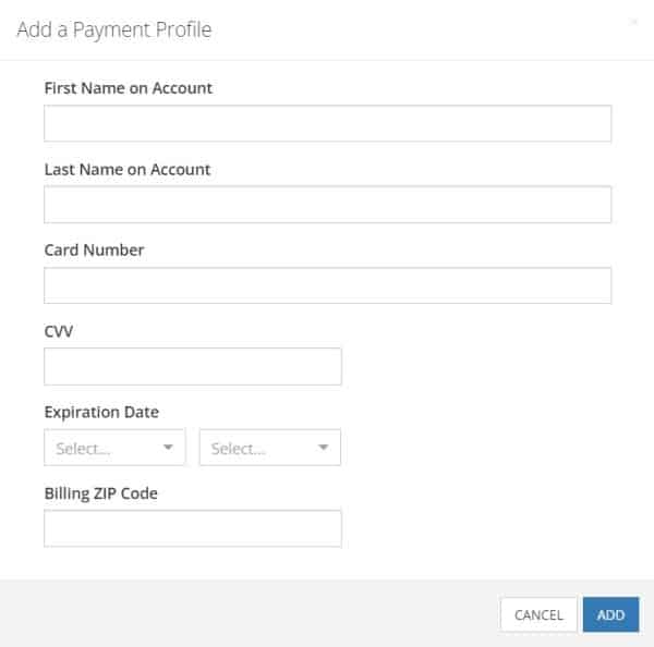 Payment profile details