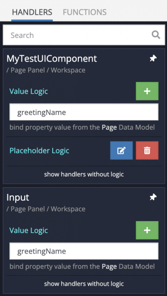 Create data binding between built-in input and custom input components