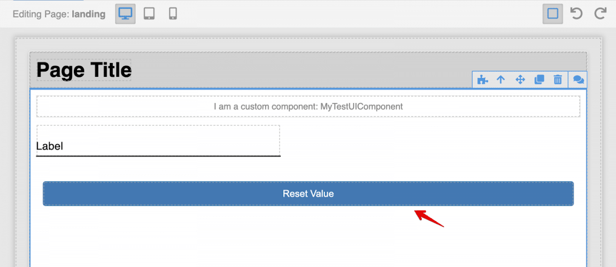Add a built-in button to reset the custom component value