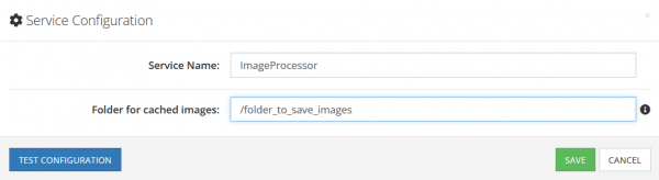 Configure Image Processor API target folder