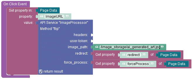 Image Processing API flip image Codeless logic