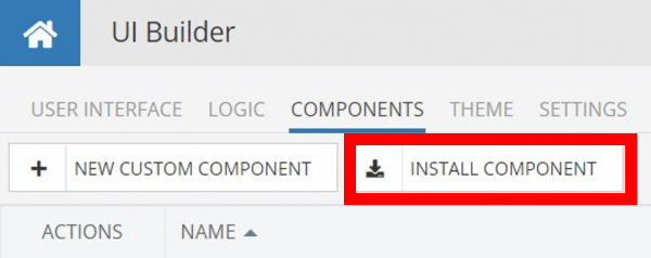 Install UI Component in UI Builder