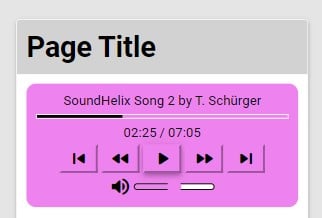 Audio Player Example with multiple tracks