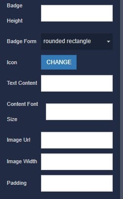 Badge Component settings 2