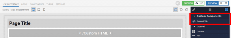 Custom HTML Component | Backendless Marketplace