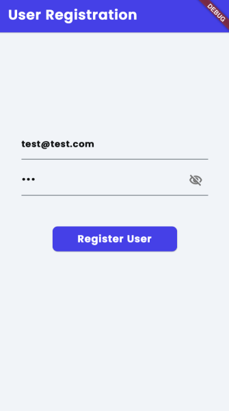 Test user registration in FlutterFlow