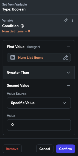 Configure conditional visibility for the PersonList