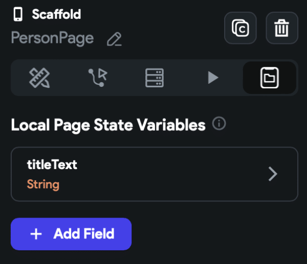 Create titleText Page variable