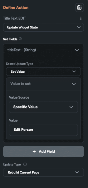 Set titleText value to Edit Person