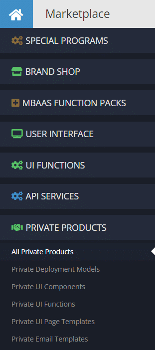 Private Products in Marketplace