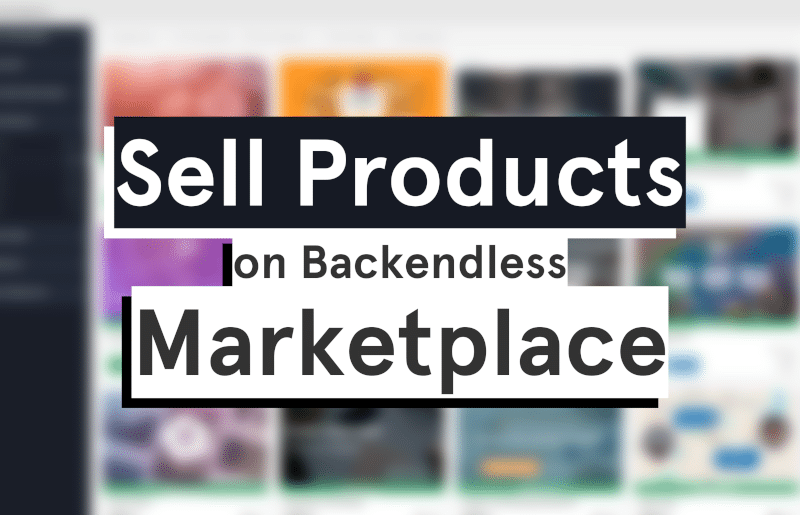 Sell Products on Backendless Marketplace